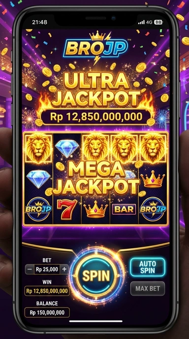 Layar pencarian aplikasi yang cepat dan efisien di brojp.
